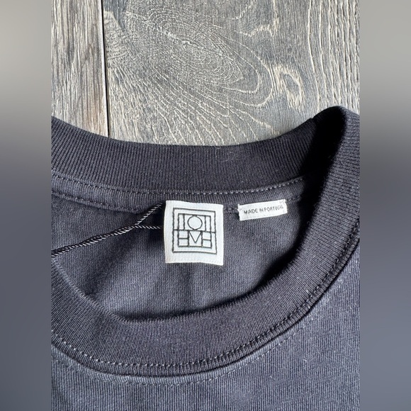 Toteme Cotton Organic Straight Cotton Tee in Black Size XXS - Picture 4 of 7